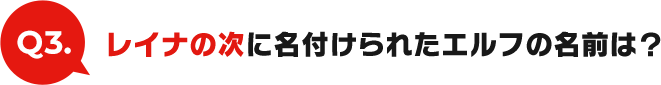 Q3:レイナの次に名付けられたエルフの名前は？