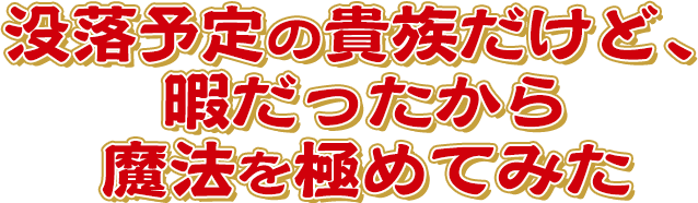 没落予定の貴族だけど、暇だったから魔法を極めてみた